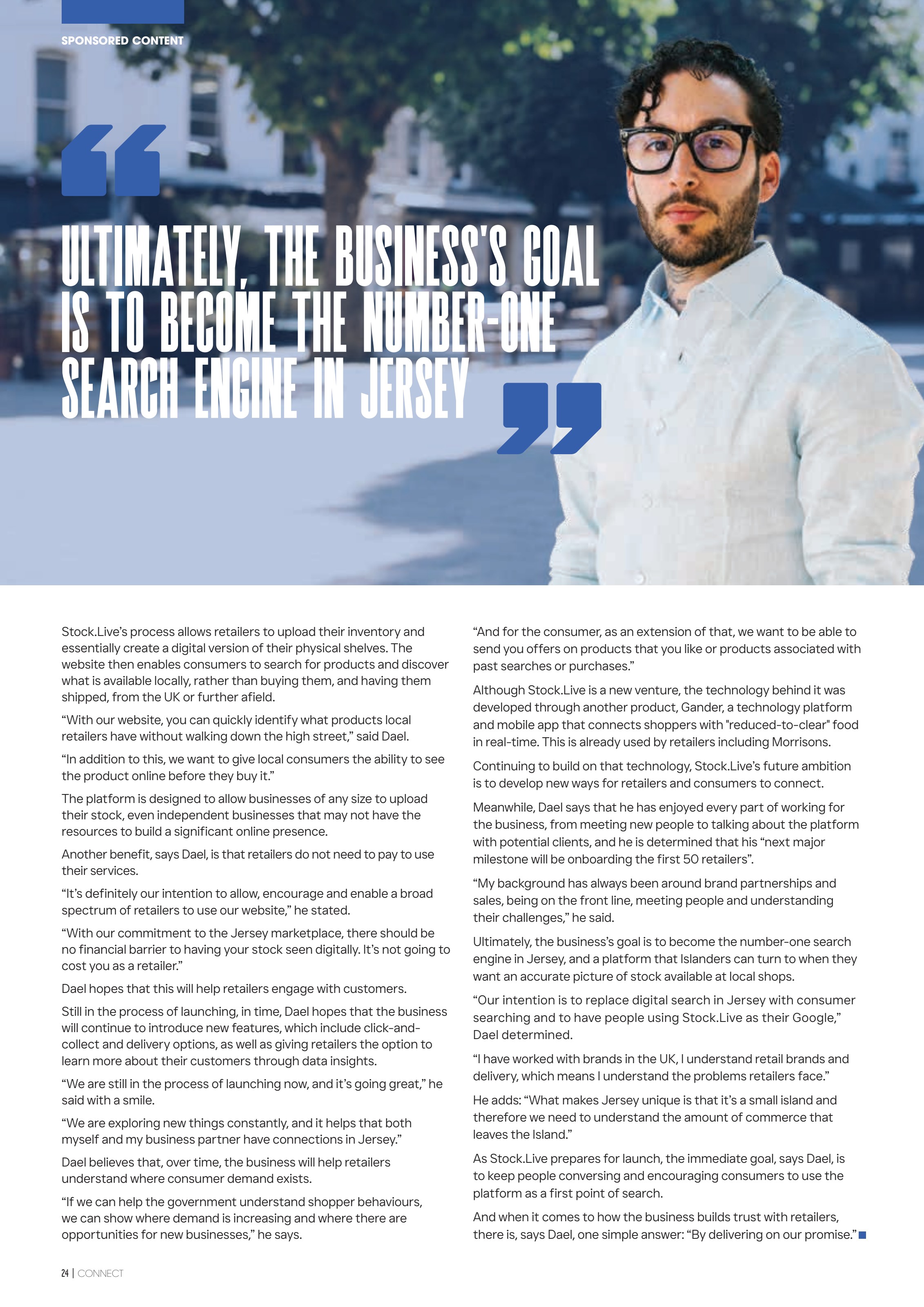 “Ultimately, the goal is to become the number-one search engine in Jersey”